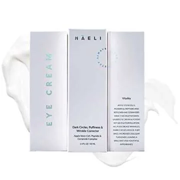 NAELI Eye Cream for Dark Circles, Puffiness & Wrinkles with Anti Aging Apple Stem Cell & Peptide Complex - Reduces Fine Lines, Diminishes Bags & Restores Under Eye, 1.4 oz