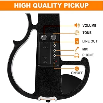 Vangoa Electric Violin for Beginners - Full Size Silent Instrument
