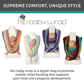 Hip Baby Wrap Woven Baby Carrier for Infants and Toddlers - Perfect for Baby Shower, Baby Sling Carrier Baby Wrap Carrier Baby Carriers Baby Wearing Carrier Baby Sling and Nursing Cover Summer Rainbow