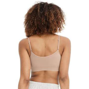Jockey Women's Bra Modern Micro Stretch Seamfree Cami Strap Bralette, Light, M