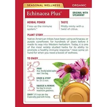 Organic Echinacea Plus Herbal Tea for Immune Health
