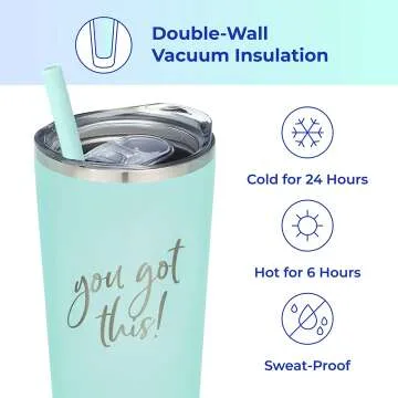 SassyCups Engraved Mint Insulated Tumbler 22 Oz