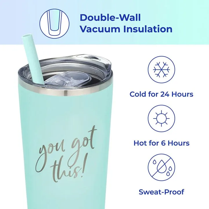 SassyCups Engraved Mint Insulated Tumbler 22 Oz