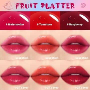 bayfree Lip Tint Stain, Long Lasting Korean Lip Stain Set, Non-sticky Waterproof Lightweight Lip and Cheek Tint, Moisturizing High Pigment Water Tint, Matte Finish Lip Tint