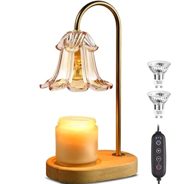 Elegant Electric Candle Warmer Lamp with Timer and Bulbs