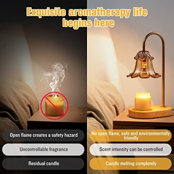 Elegant Electric Candle Warmer Lamp with Timer and Bulbs