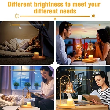 Elegant Electric Candle Warmer Lamp with Timer and Bulbs