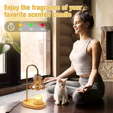 Elegant Electric Candle Warmer Lamp with Timer and Bulbs