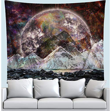 LUCID EYE Dark Moon Tapestry - Psychedelic Wall Art