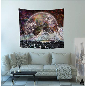 LUCID EYE Dark Moon Tapestry - Psychedelic Wall Art