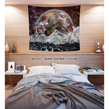 LUCID EYE Dark Moon Tapestry - Psychedelic Wall Art