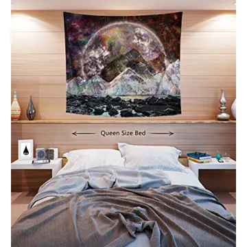 LUCID EYE Dark Moon Tapestry - Psychedelic Wall Art