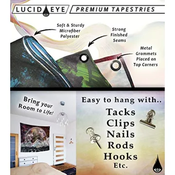 LUCID EYE Dark Moon Tapestry - Psychedelic Wall Art