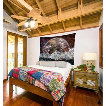 LUCID EYE Dark Moon Tapestry - Psychedelic Wall Art