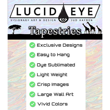 LUCID EYE Dark Moon Tapestry - Psychedelic Wall Art