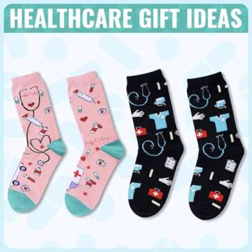 Funny Doctor Nurse Socks for Women - Great Gift Idea