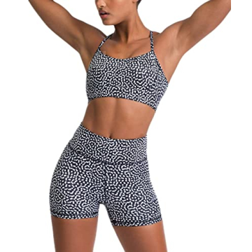 IWEMEK Women Polka Dot 2 Piece Workout Outfits Set