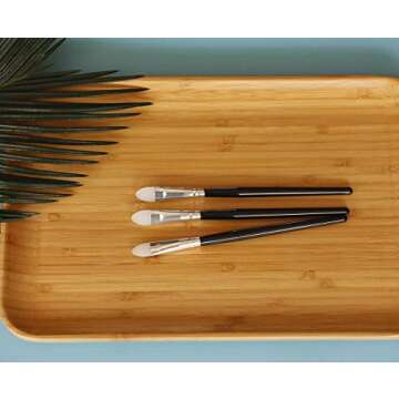 LORMAY 3 Pcs Silicone Eyeshadow and Lip Mask Makeup Brushes. Professional Tools for Applying Cream o...