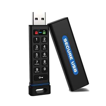 SecureData 64GB SecureUSB KP Encrypted FlashDrive with KeyPad Pin Authentication