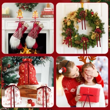 24 Velvet Christmas Tree Bows for Elegant Holiday Decor