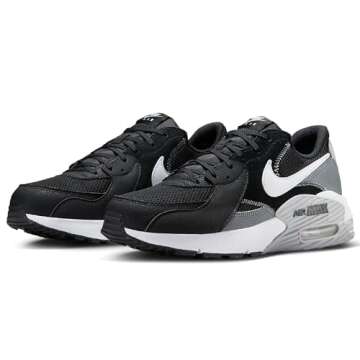 Nike Men's Air Max Excee Shoes Sneaker, Black/White-Cool Grey-Wolf Grey, 12