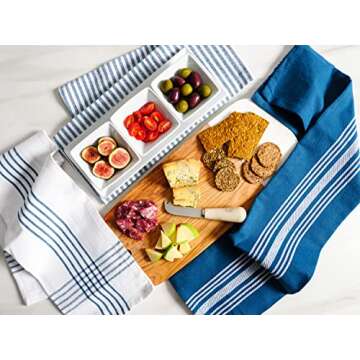 KAF Home Soho Kitchen Dish Towel Set of 10 | 18 x 28 Inch Tea Towels | Soft and Absorbent Mixed Set ...
