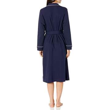 Amazon Essentials Women's Lightweight Waffle Full-Length Robe (Available in Plus Size), Navy, Medium