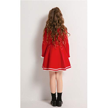 Toddler Girls Red Knitted Skater Dress Winter Warm Stylish