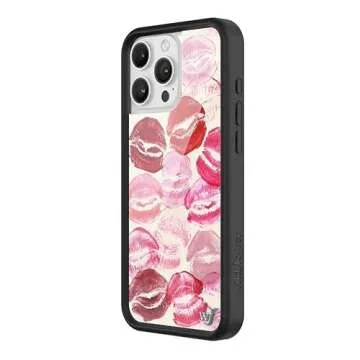 Wildflower Cases - Kensington Collab, Compatible with Apple iPhone 16 Pro Max | Kiss Red Pink Popula...