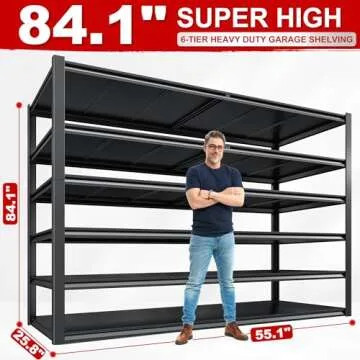 REIBII Heavy Duty Garage Shelving Unit - 3500LBS Capacity