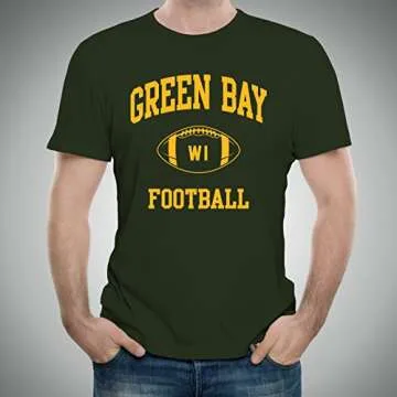 UGP Campus Apparel Green Bay Classic Football Arch Basic Cotton T-Shirt - X-Large - Forest