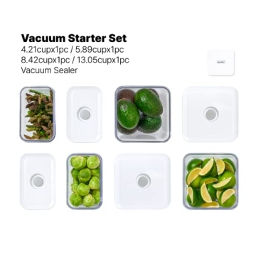 VAKUEN Airtight Food Storage Containers Vacuum Sealer Set