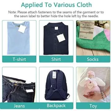 Price Tagging Gun for Clothing,(Not Stitch Gun) Standard Retail Price Tag Attacher Gun Kit for Clothes Labeler with 6 Needles & 2000pcs 2" Barbs Fasteners & Organizer Bag for Store Warehouse Yard Sale