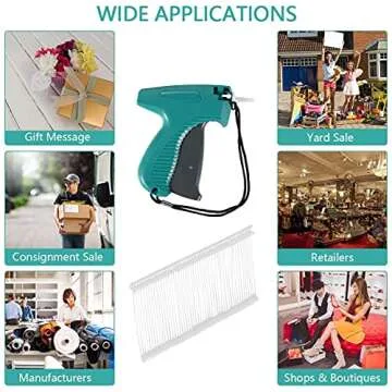 Price Tagging Gun for Clothing,(Not Stitch Gun) Standard Retail Price Tag Attacher Gun Kit for Clothes Labeler with 6 Needles & 2000pcs 2" Barbs Fasteners & Organizer Bag for Store Warehouse Yard Sale
