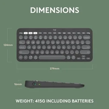 Logitech K380s Slim Bluetooth Keyboard - Tonal Graphite
