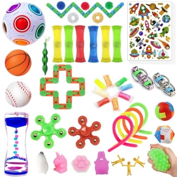 32 Pack Sensory Fidget Toys Set，Stress Relief Hand Toys for Adults Kids ADHD ADD Anxiety Autism, P...