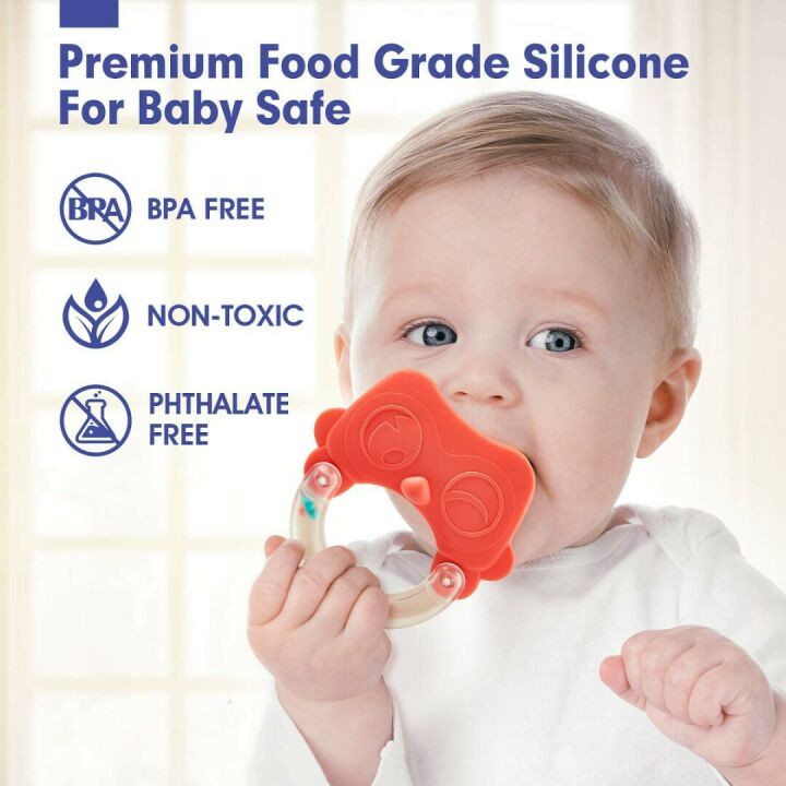 Hahaland Baby Toys Set for 0-12 Months - Teething & Fun