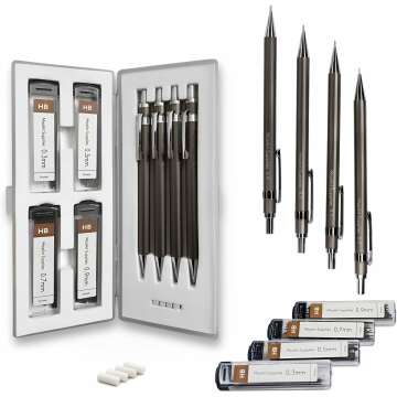 MozArt Mechanical Pencil Set with Case - Perfect for Writers and Artists