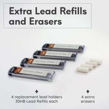 MozArt Mechanical Pencil Set for Writers and Artists