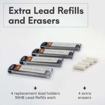 MozArt Mechanical Pencil Set for Writers and Artists