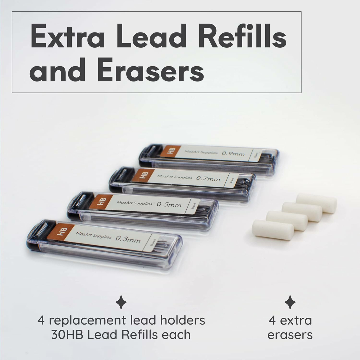 MozArt Mechanical Pencil Set for Writers and Artists