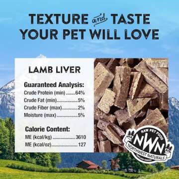 Northwest Naturals Freeze-Dried Lamb Liver Treats for Pets