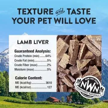 Northwest Naturals Freeze-Dried Lamb Liver Treats for Pets