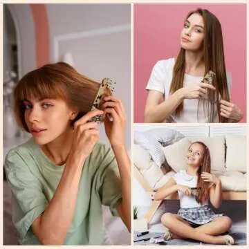 Mini Cellulose Wide Tooth Comb,2 Pack Portable Hair Detangling Comb Small Leopard Purse Comb No Handle Pocket Size Tortoise Hair Comb for Thick Curly Wavy Wet and Dry Hair