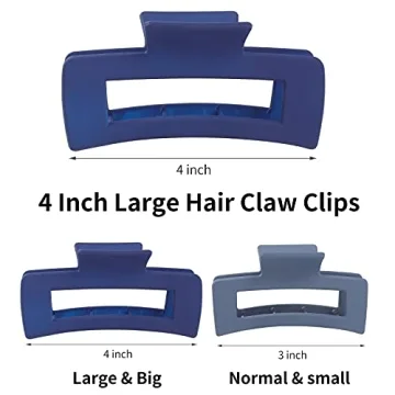 Sisiaipu 12 Pcs Large Hair Clips - Durable & Stylish