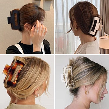 Sisiaipu 12 Pcs Large Hair Clips - Durable & Stylish