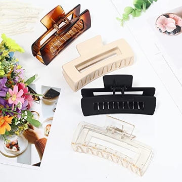 Sisiaipu 12 Pcs Large Hair Clips - Durable & Stylish