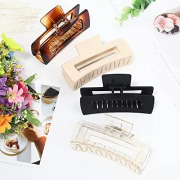Sisiaipu 12 Pcs Large Hair Clips - Durable & Stylish