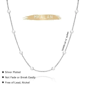 Elegant Dainty Pearl Choker Necklace for Women