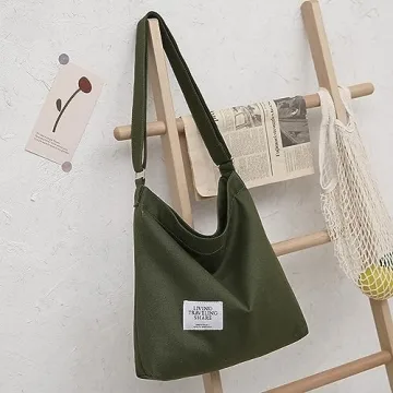 Stylish Covelin Women's Large Canvas Shoulder Bag Hobo Tote